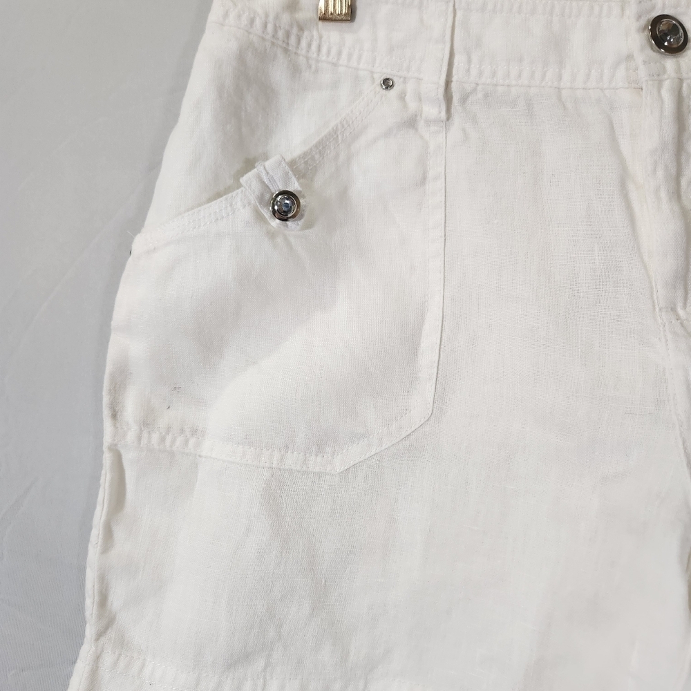 INC International Concepts White Cargo Shorts Relaxed Fit - Picture 3 of 11